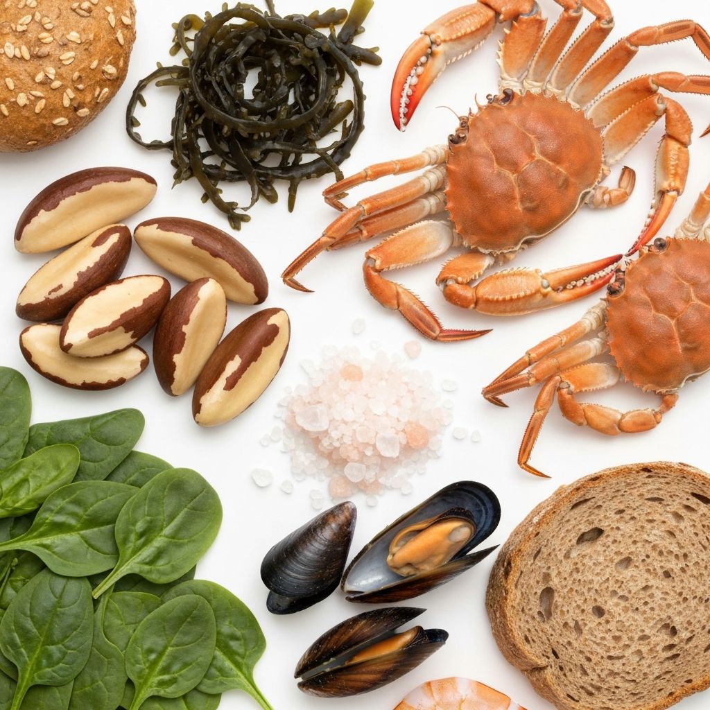 Minéraux traces: sélénium et iode dans les aliments